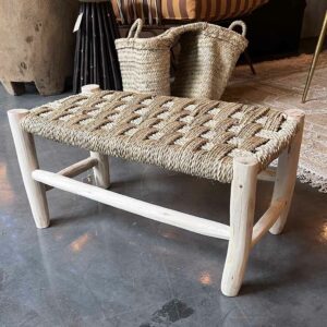Petit banc en bois et corde – Image 2