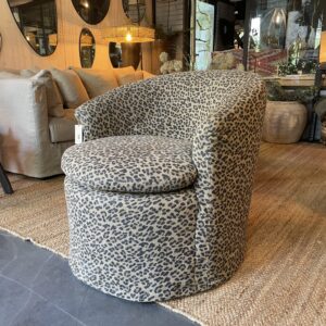Fauteuil BOHO Twist – Lin Wabi Sabi imprimé Panthère - Maison de Vacances