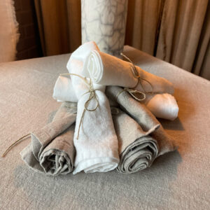 Serviette de table Grandville – Blanc ou Naturel